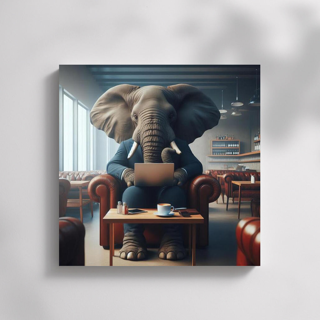 Elephant in the Cafe: Elegance Behind the Laptop