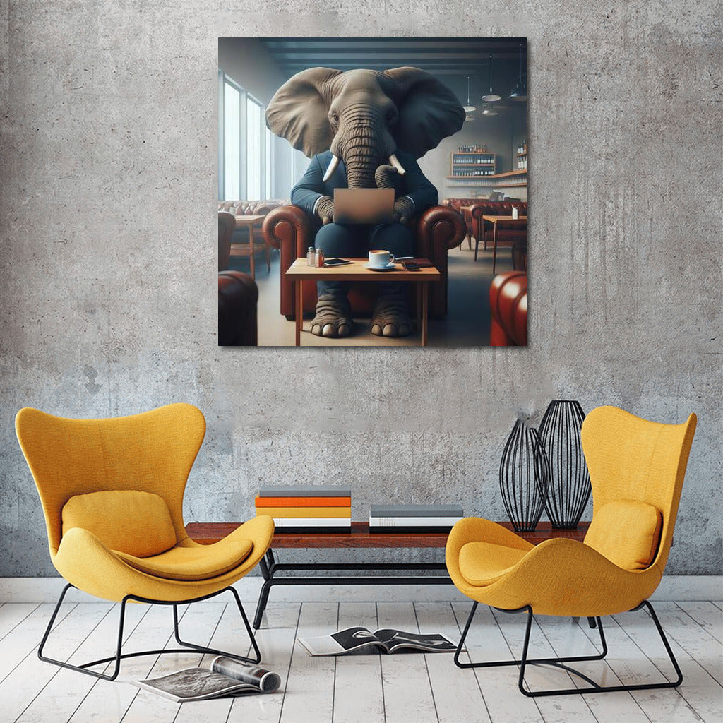 Elephant in the Cafe: Elegance Behind the Laptop