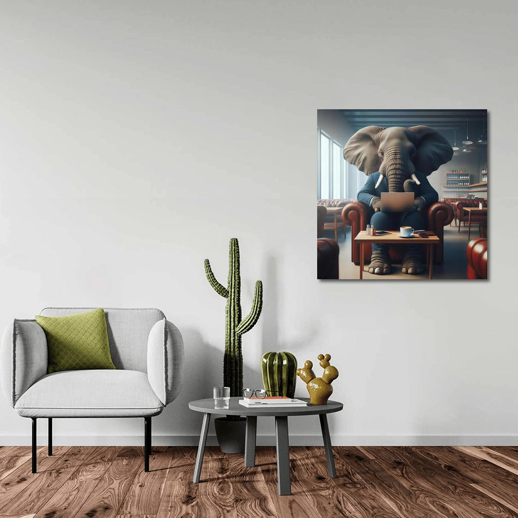 Elephant in the Cafe: Elegance Behind the Laptop