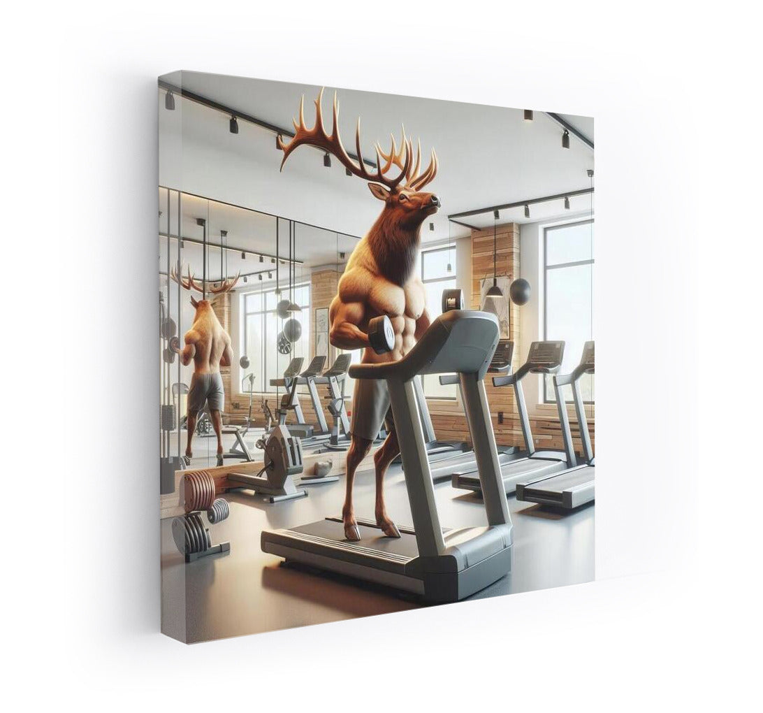 Elk in the Gym: Nature's Energy for Your Wall