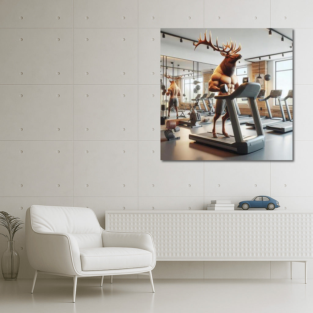 Elk in the Gym: Nature's Energy for Your Wall