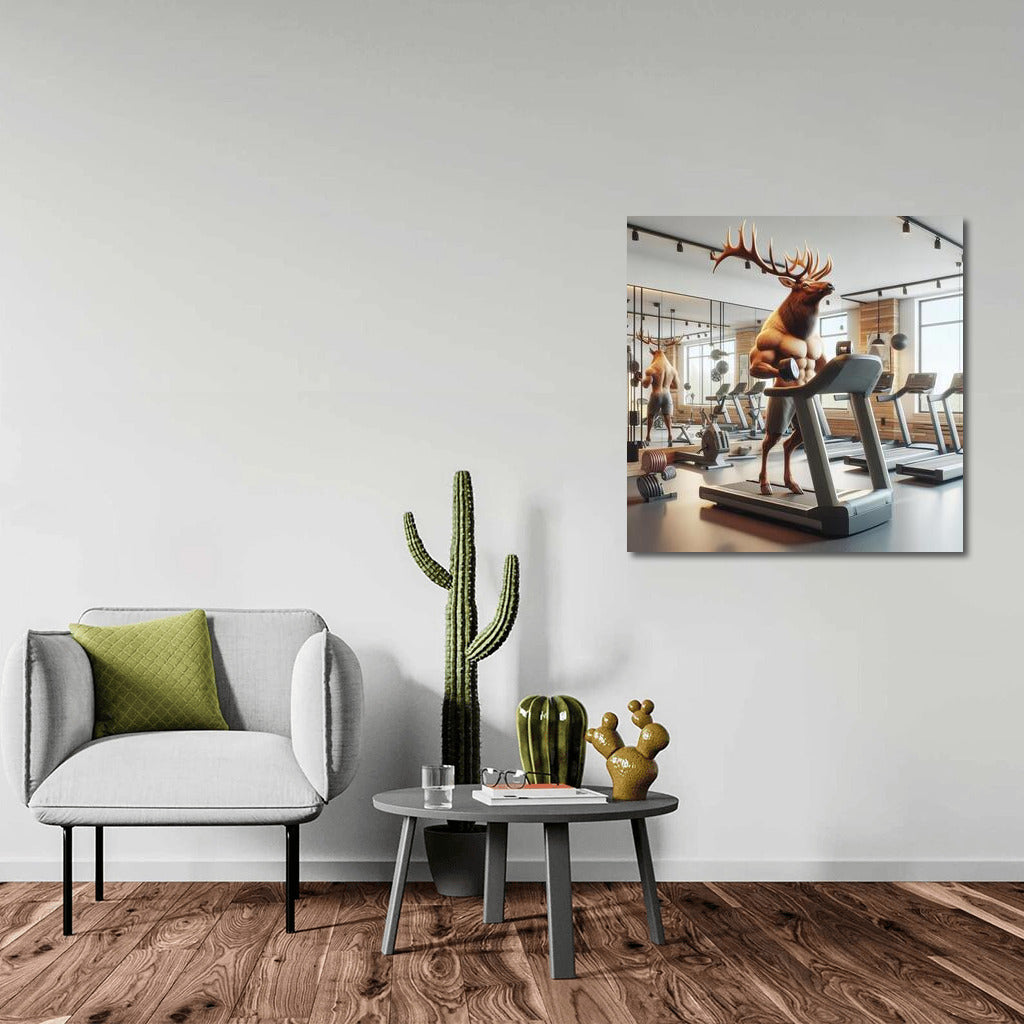 Elk in the Gym: Nature's Energy for Your Wall