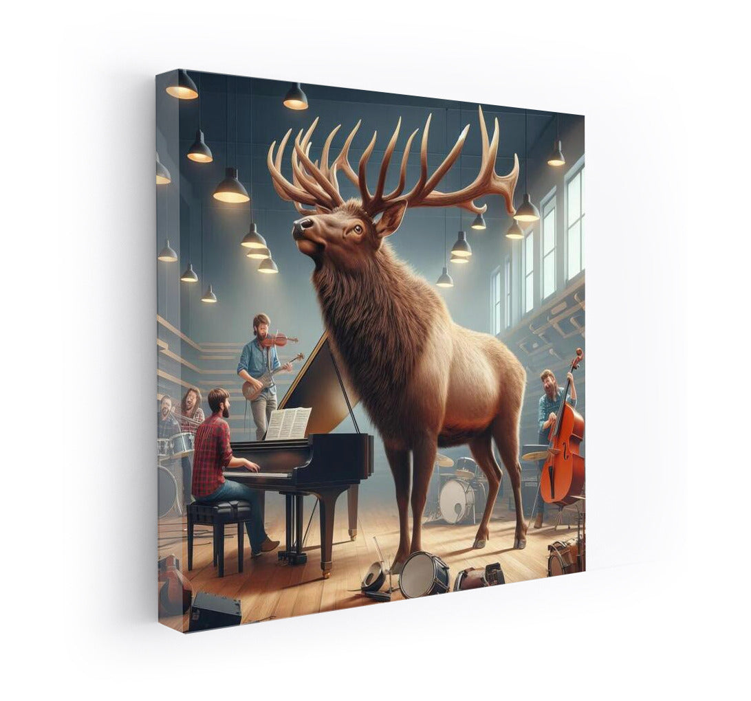 Elk in the Music Studio: Harmony of Nature and Melody