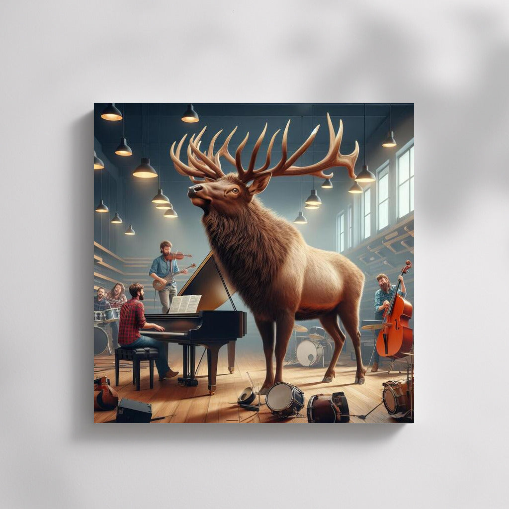 Elk in the Music Studio: Harmony of Nature and Melody