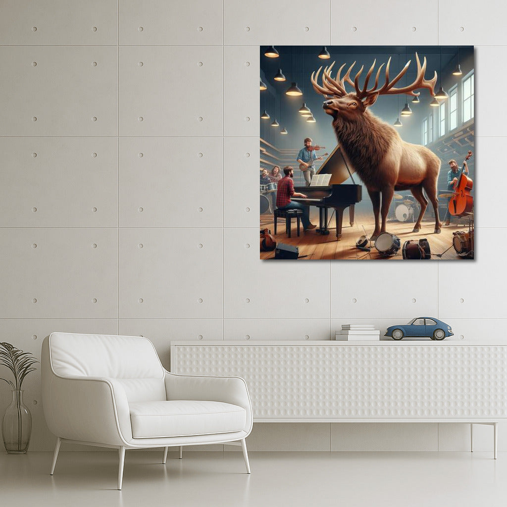 Elk in the Music Studio: Harmony of Nature and Melody