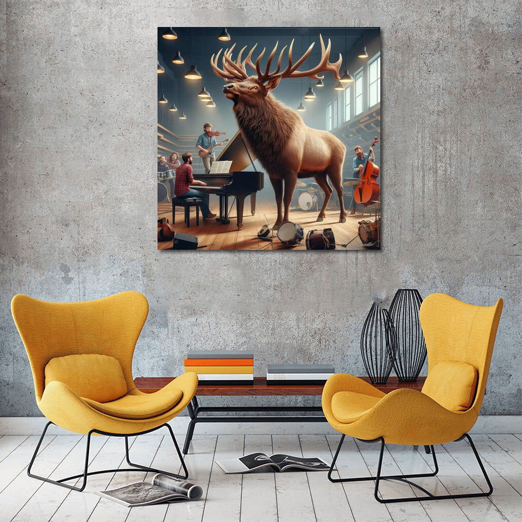 Elk in the Music Studio: Harmony of Nature and Melody