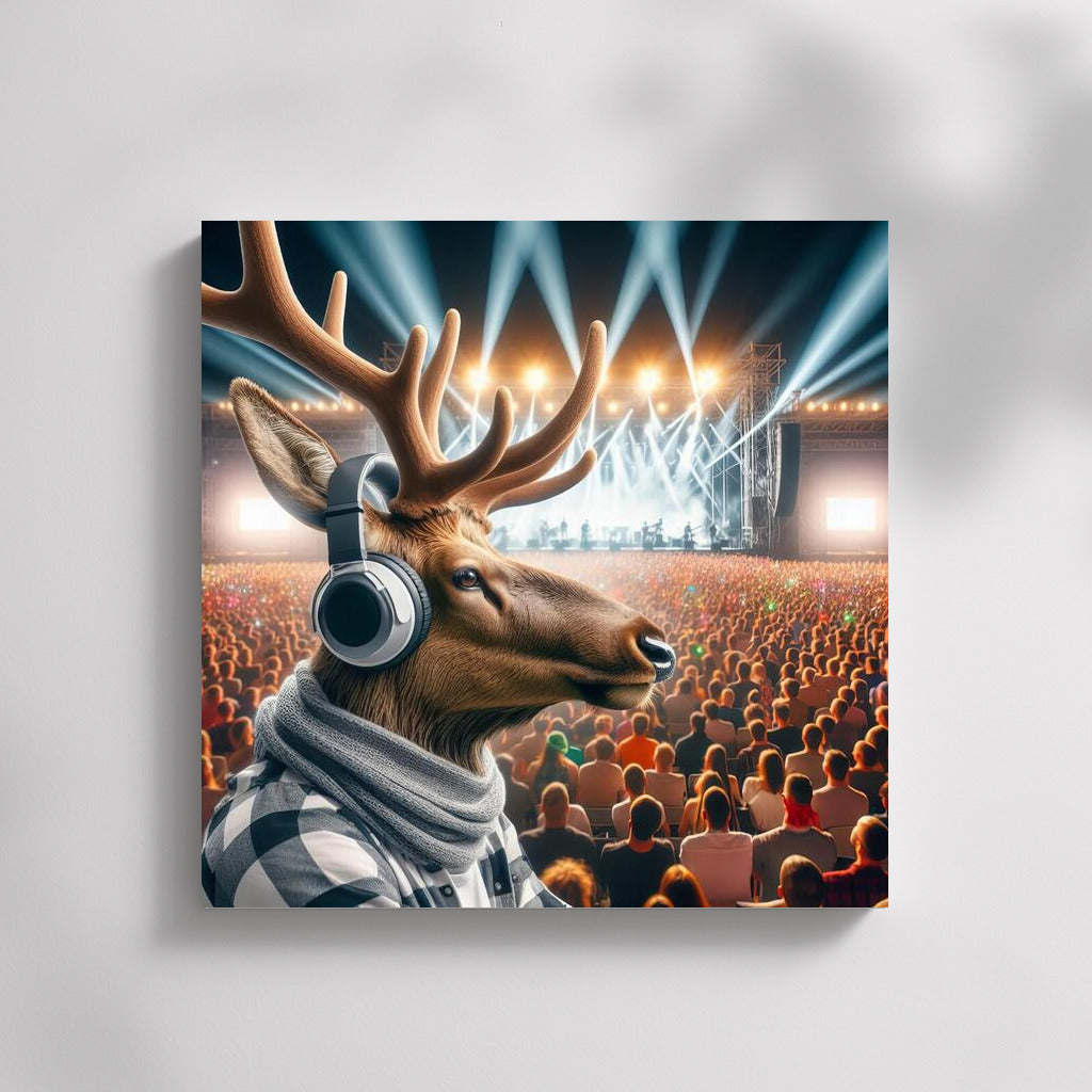 Musical Deer at Elk Music Festival: Wall Decoration for Music Lovers