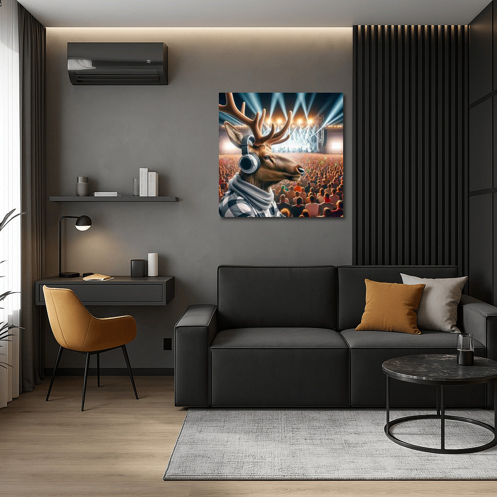 Musical Deer at Elk Music Festival: Wall Decoration for Music Lovers