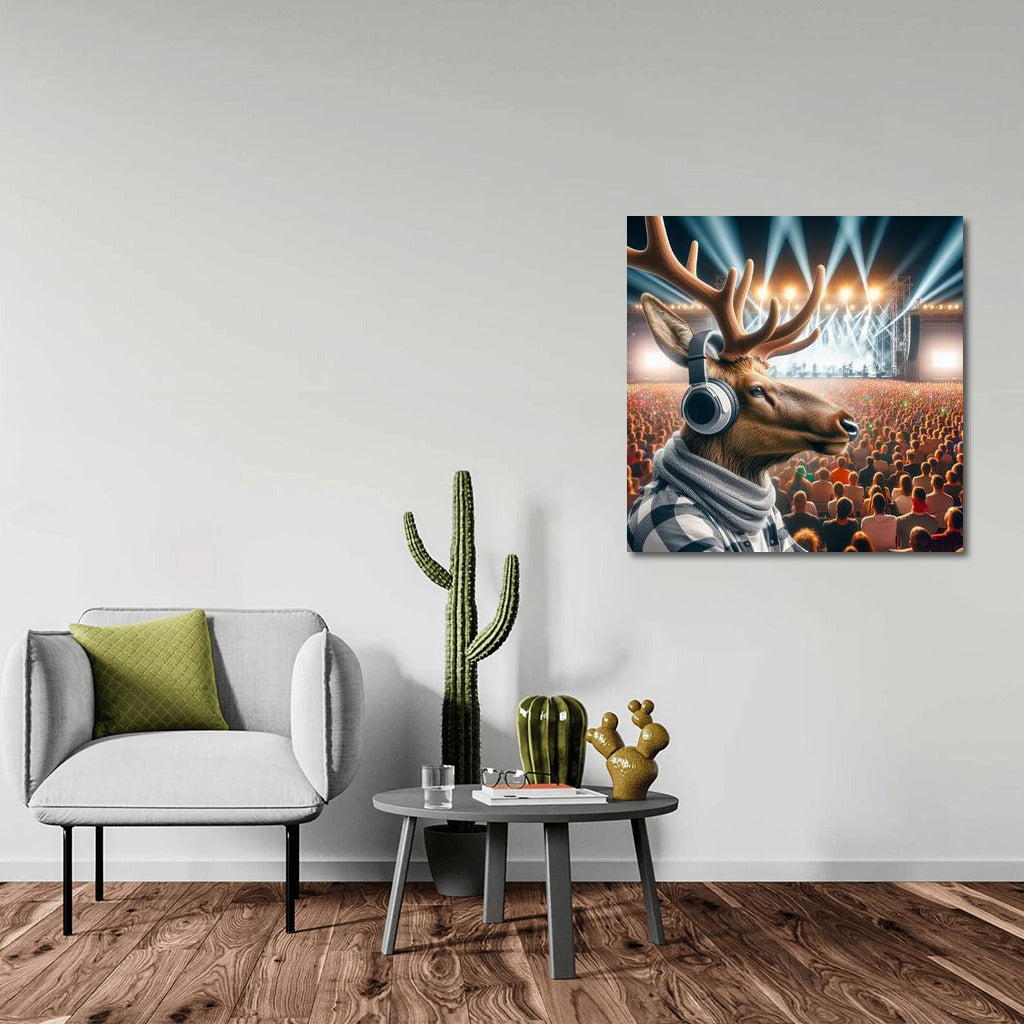 Musical Deer at Elk Music Festival: Wall Decoration for Music Lovers