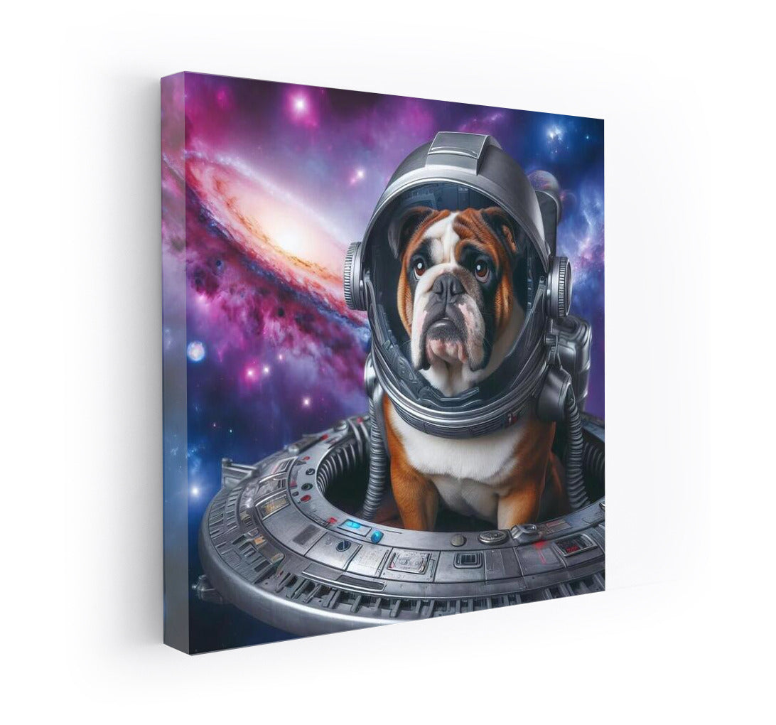English Bulldog's Space Adventure: Journey to Faraway Galaxies
