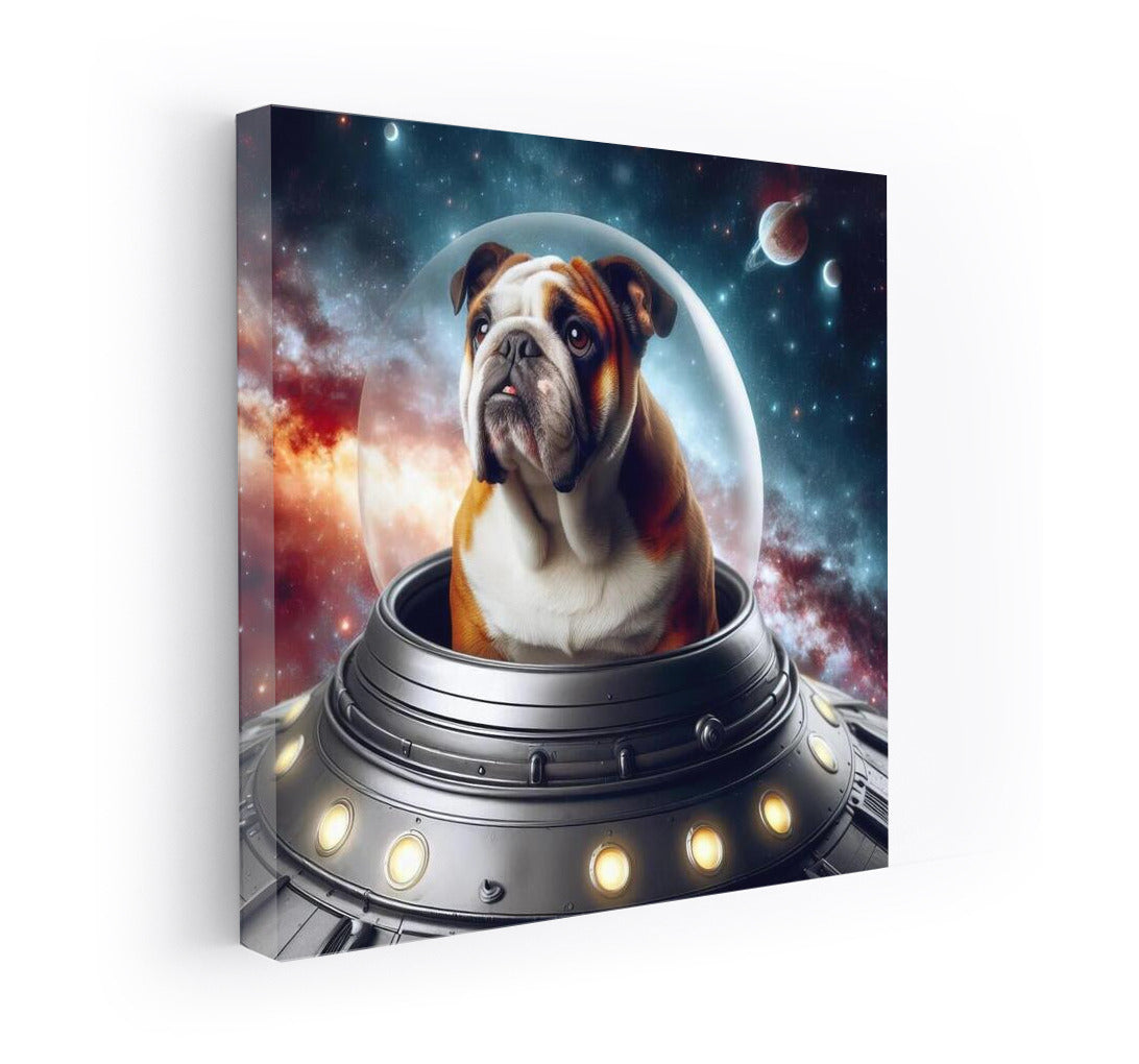 Space Journey of the English Bulldog: Explorer of Faraway Galaxies