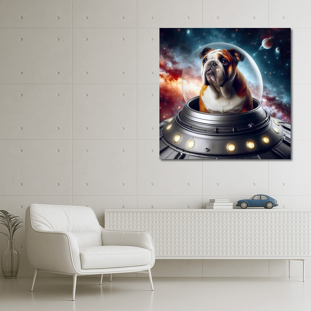 Space Journey of the English Bulldog: Explorer of Faraway Galaxies