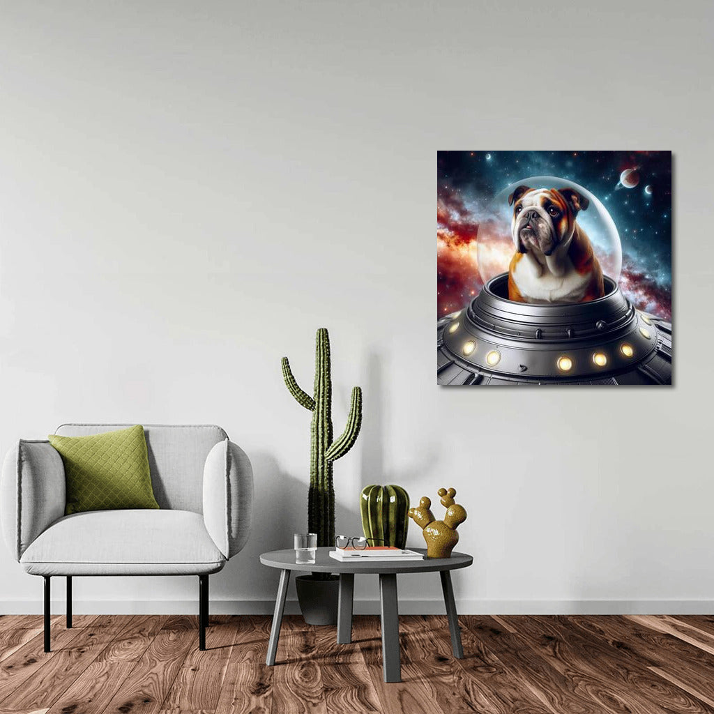 Space Journey of the English Bulldog: Explorer of Faraway Galaxies