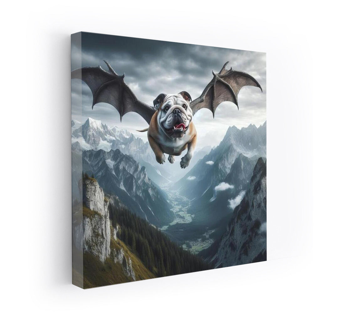 Air Bulldog Dragon: Flight Over Mountain Peaks