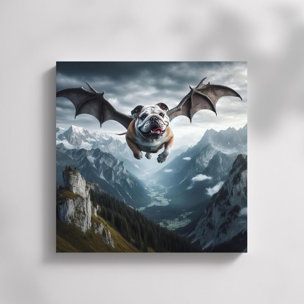 Air Bulldog Dragon: Flight Over Mountain Peaks