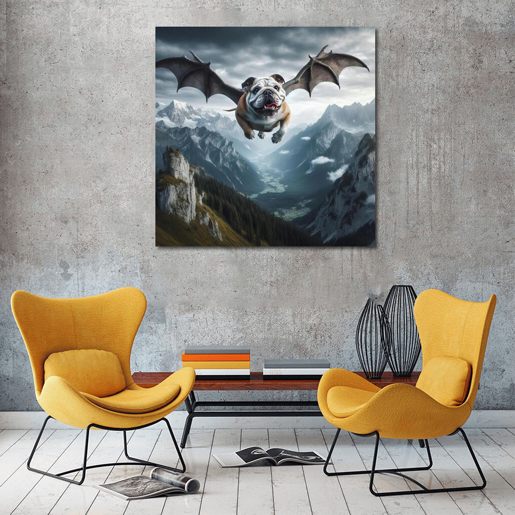 Air Bulldog Dragon: Flight Over Mountain Peaks