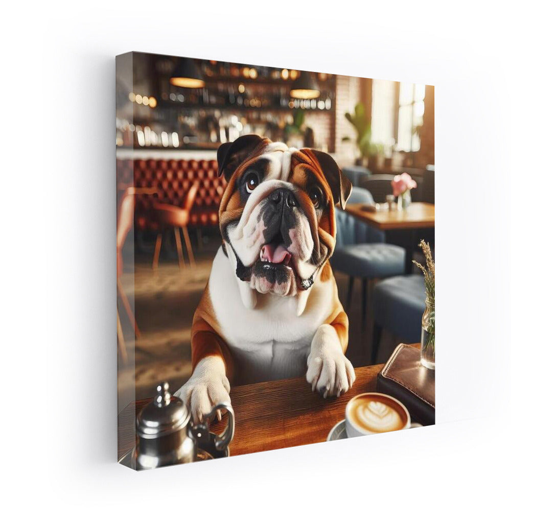 Bulldog in the Cafe: Morning Coffee with English Charm