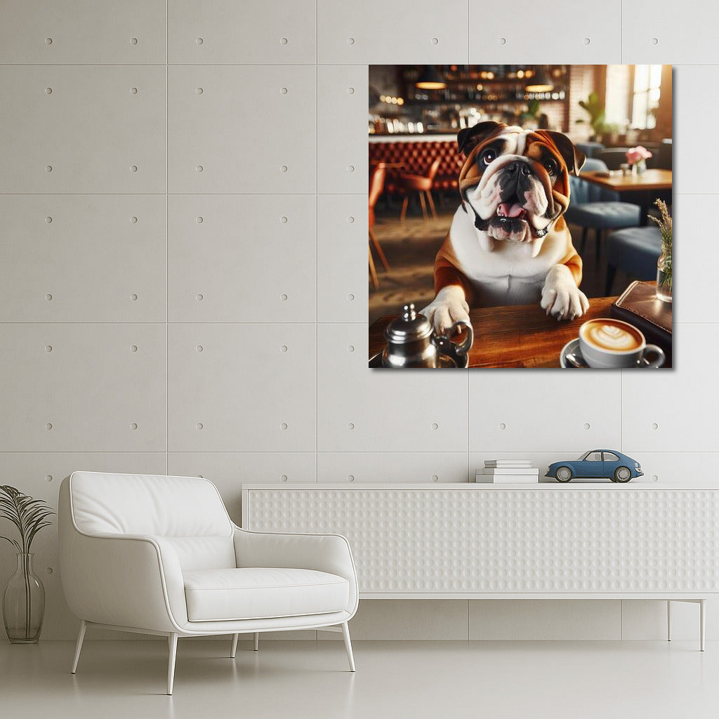 Bulldog in the Cafe: Morning Coffee with English Charm