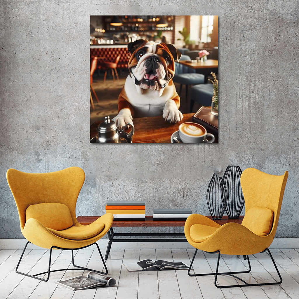 Bulldog in the Cafe: Morning Coffee with English Charm