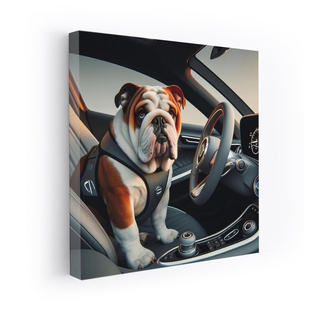 Bulldog Driving the Car of the Future: A Bright Accent for Your Interior