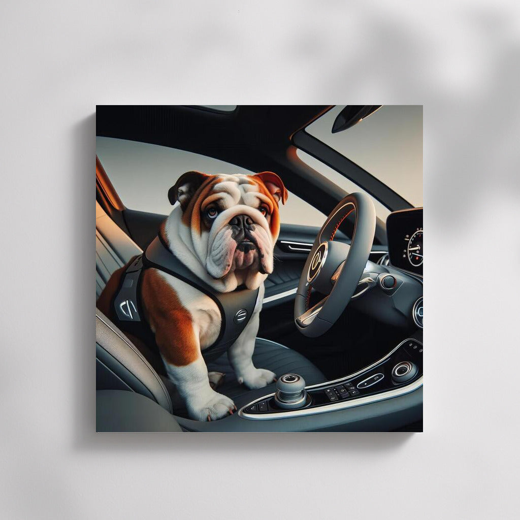 Bulldog Driving the Car of the Future: A Bright Accent for Your Interior