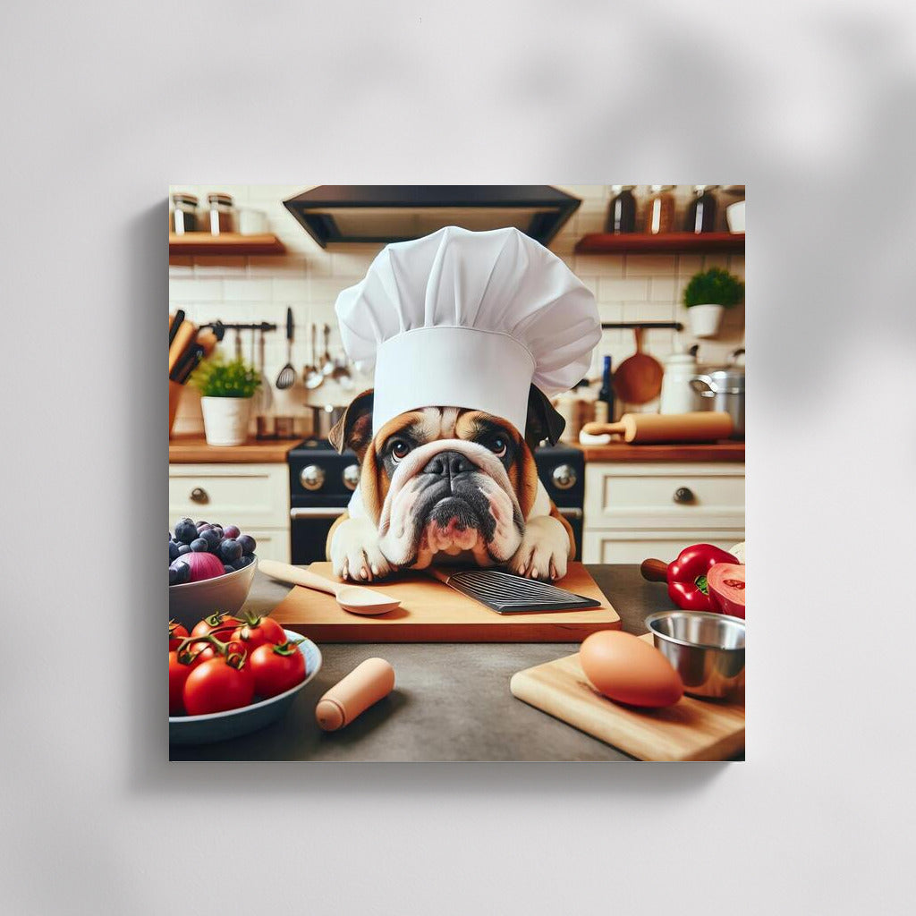 Chef Bulldog: Culinary Adventures in the Kitchen