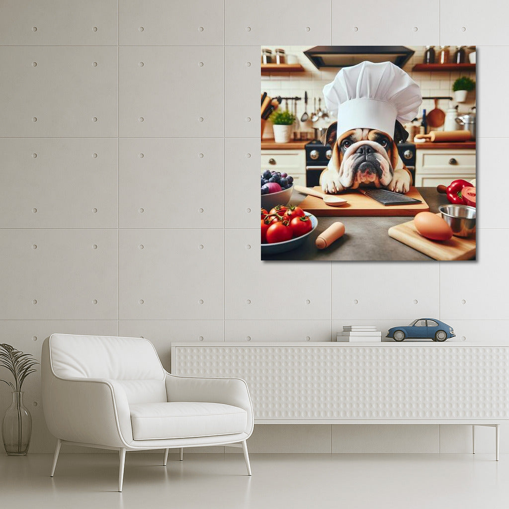 Chef Bulldog: Culinary Adventures in the Kitchen