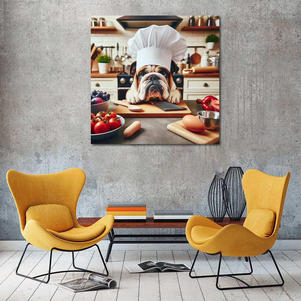 Chef Bulldog: Culinary Adventures in the Kitchen