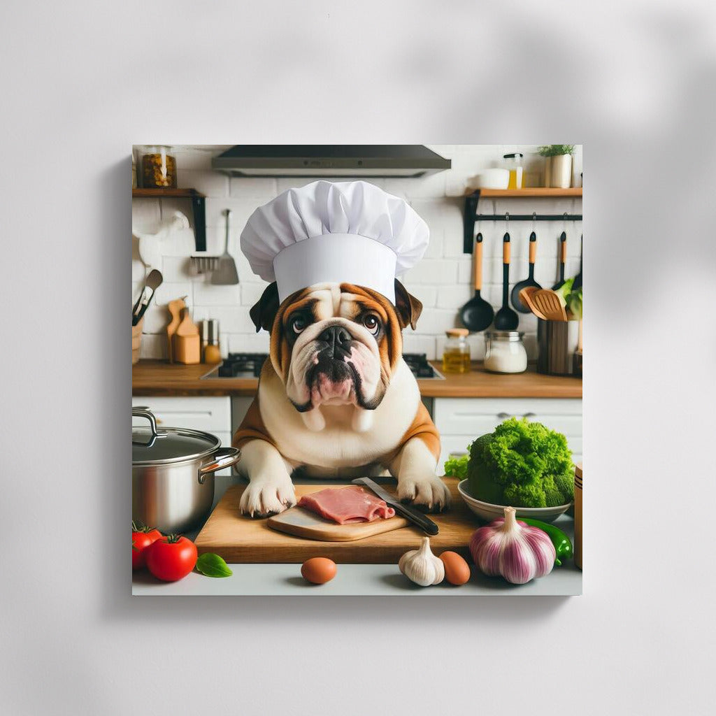 Chef Bulldog: Culinary Adventures in the Kitchen