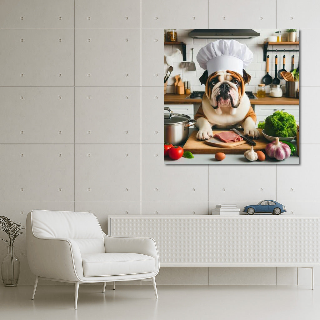 Chef Bulldog: Culinary Adventures in the Kitchen