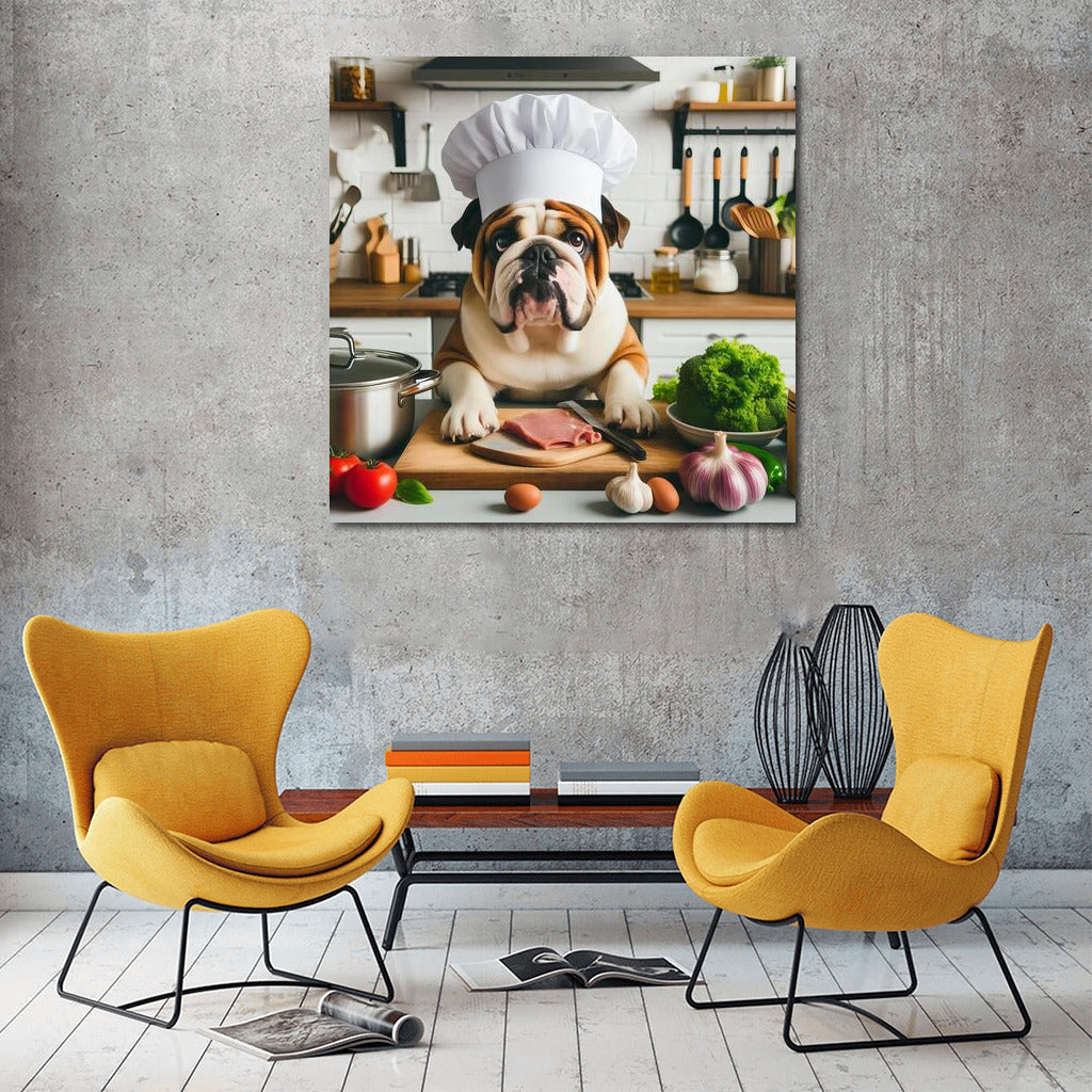 Chef Bulldog: Culinary Adventures in the Kitchen