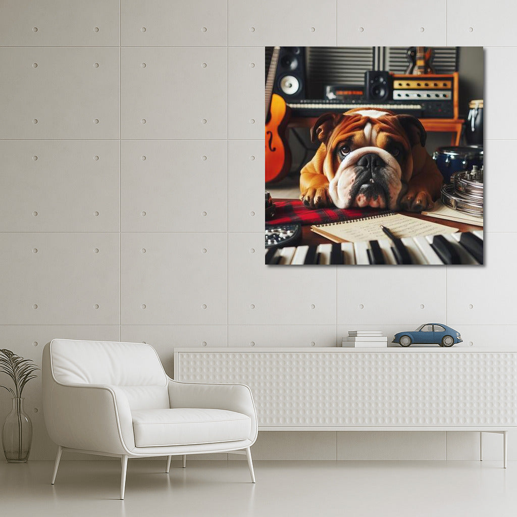 Musical Bulldog: Comfort in the Studio