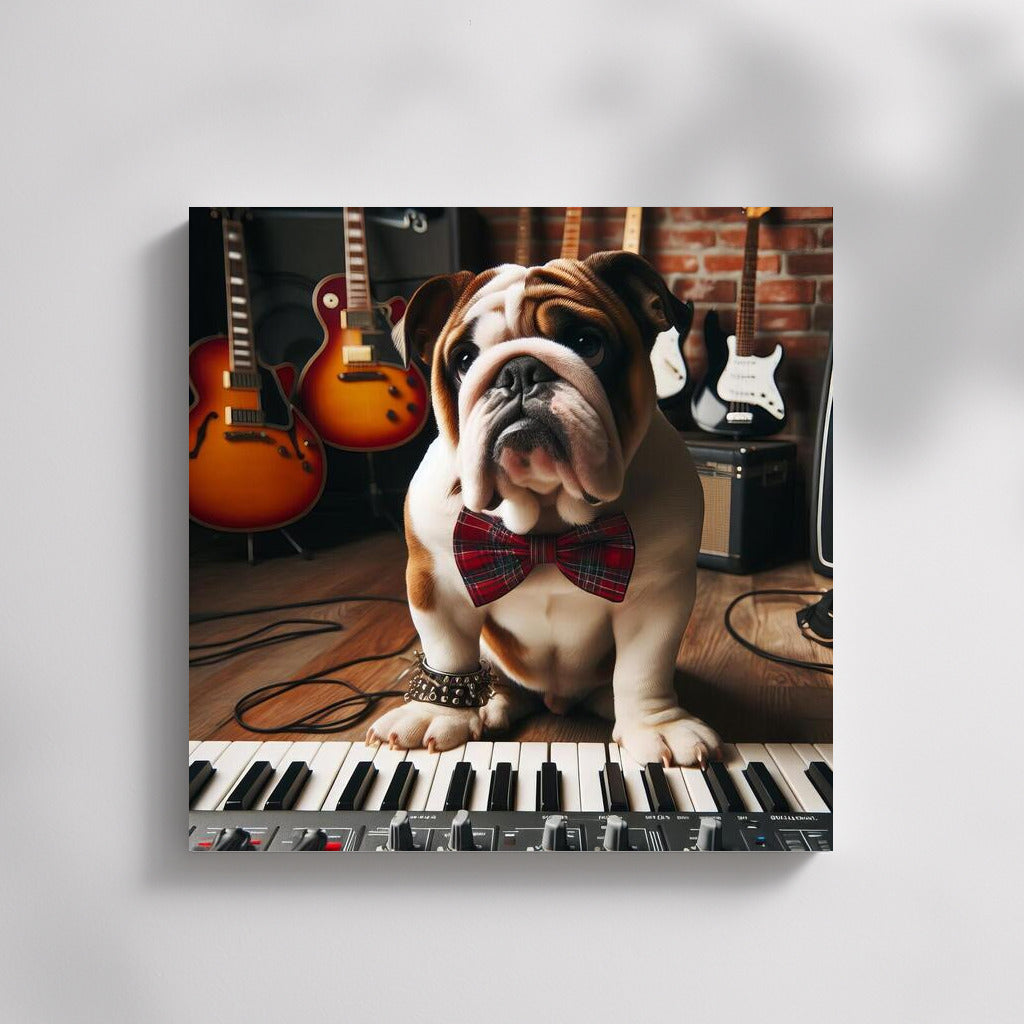 Music Producer: English Bulldog in Studio