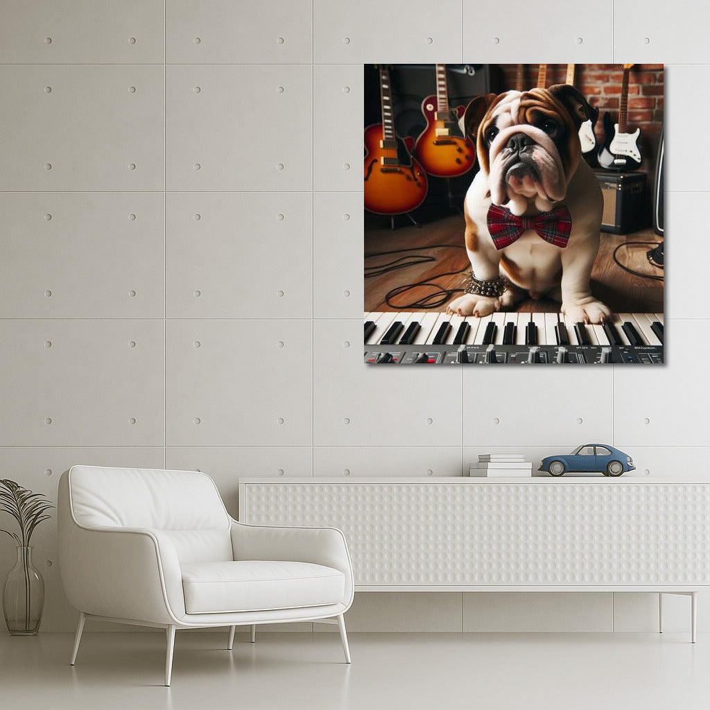 Music Producer: English Bulldog in Studio