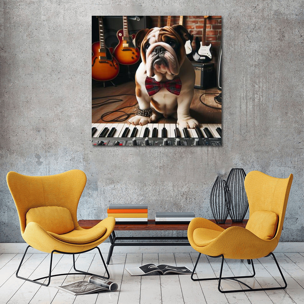 Music Producer: English Bulldog in Studio