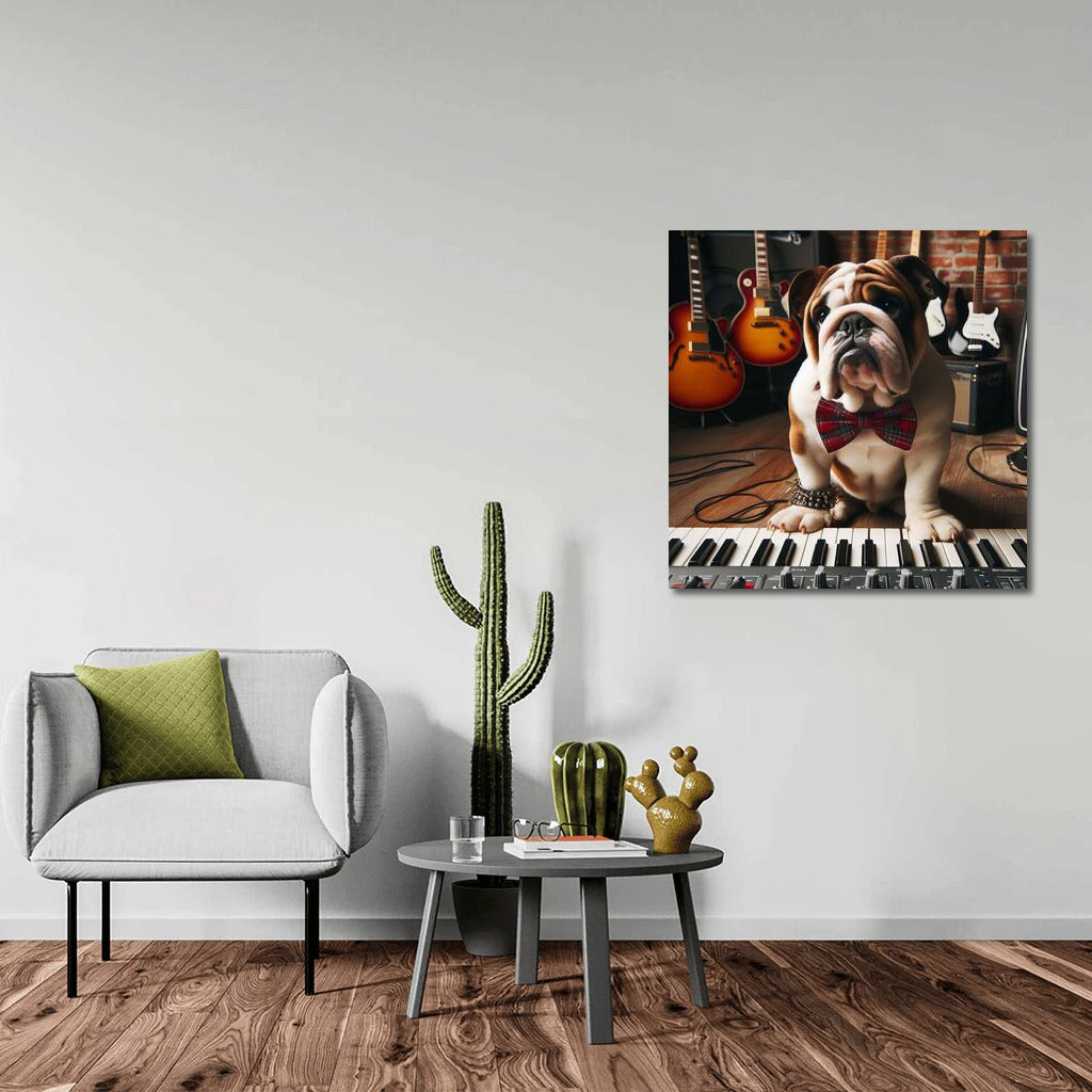 Music Producer: English Bulldog in Studio