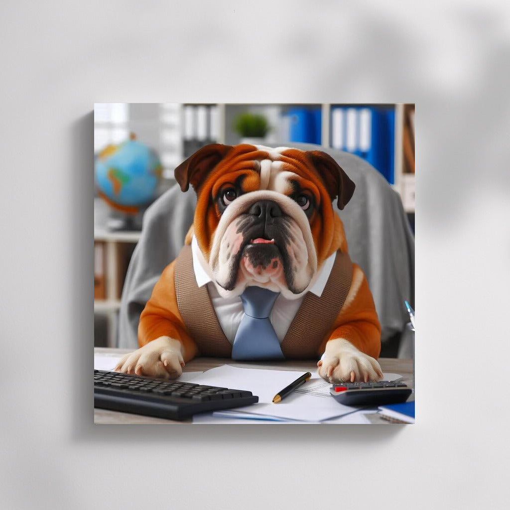Office Bulldog: A Humorous Accent for the Workspace