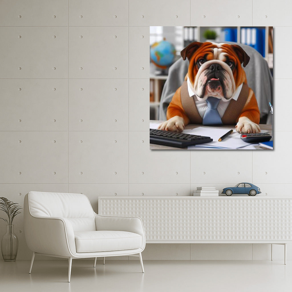 Office Bulldog: A Humorous Accent for the Workspace