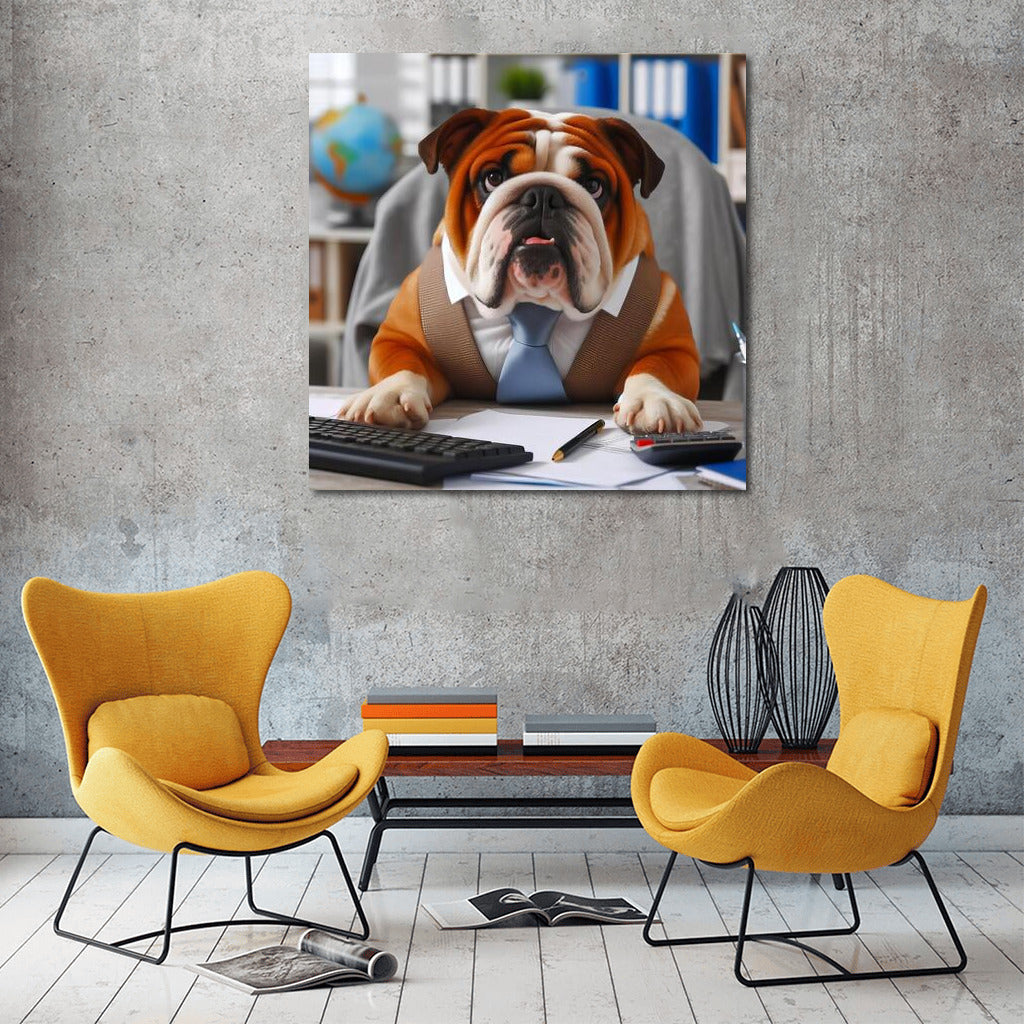 Office Bulldog: A Humorous Accent for the Workspace