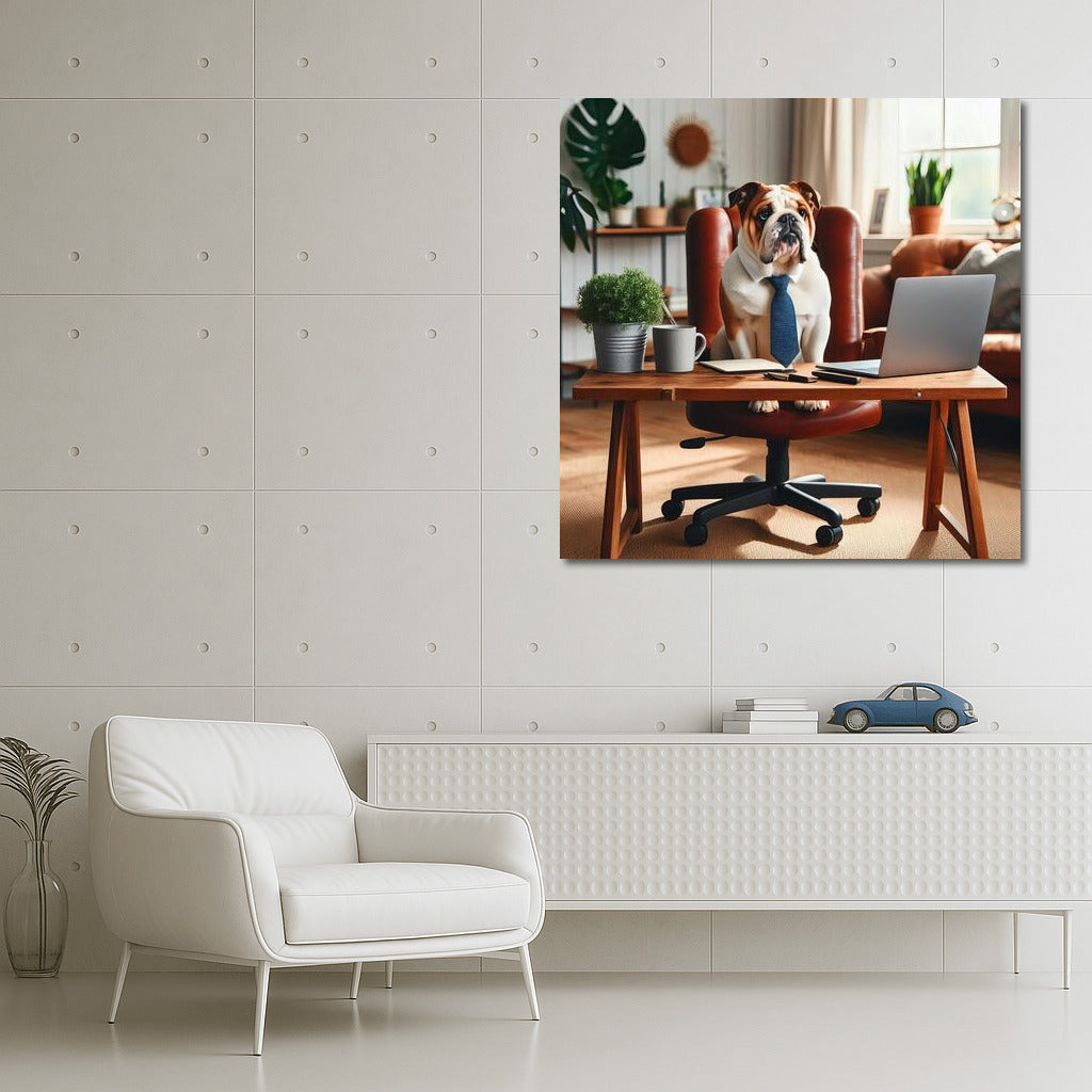 Elegant English Bulldog in the Office 3: Style for the Workspace