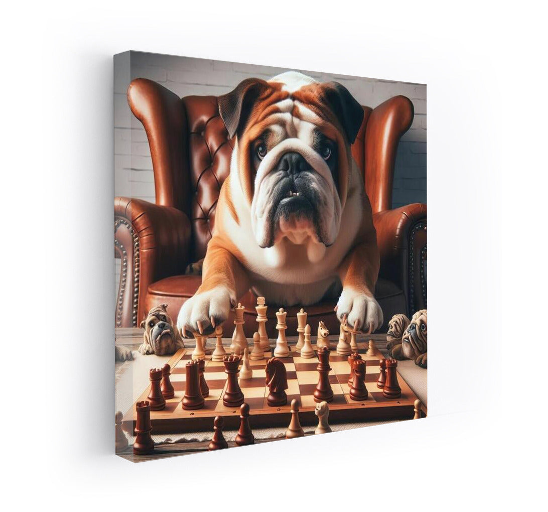 Bulldog Chess Fight: Live Pieces in Action
