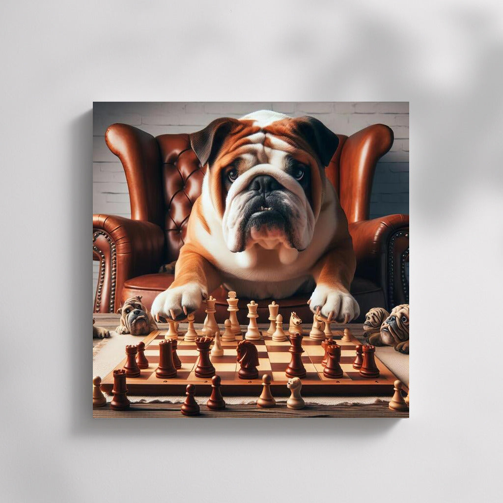 Bulldog Chess Fight: Live Pieces in Action