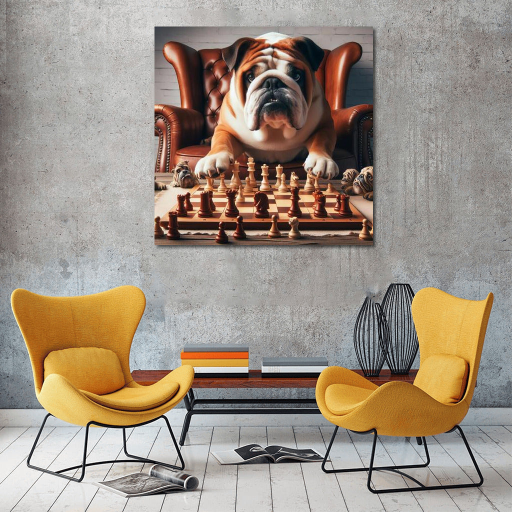 Bulldog Chess Fight: Live Pieces in Action