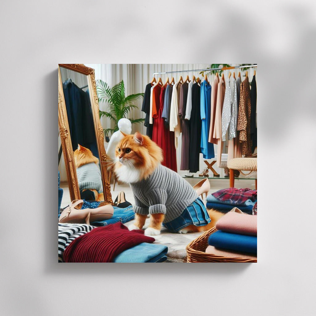 Cat in a Fashion Boutique: A Stylish Journey Through Mirrors and Collections
