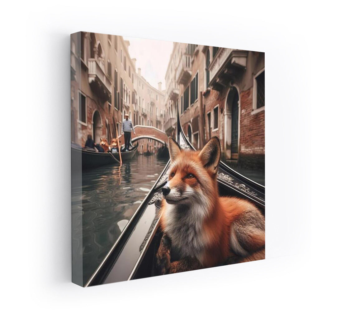 Fox on a Gondola: The Tranquility of Venice's Canals