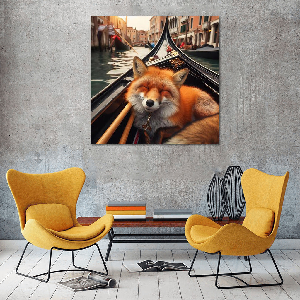 Fox on a Gondola: The Tranquility of Venice