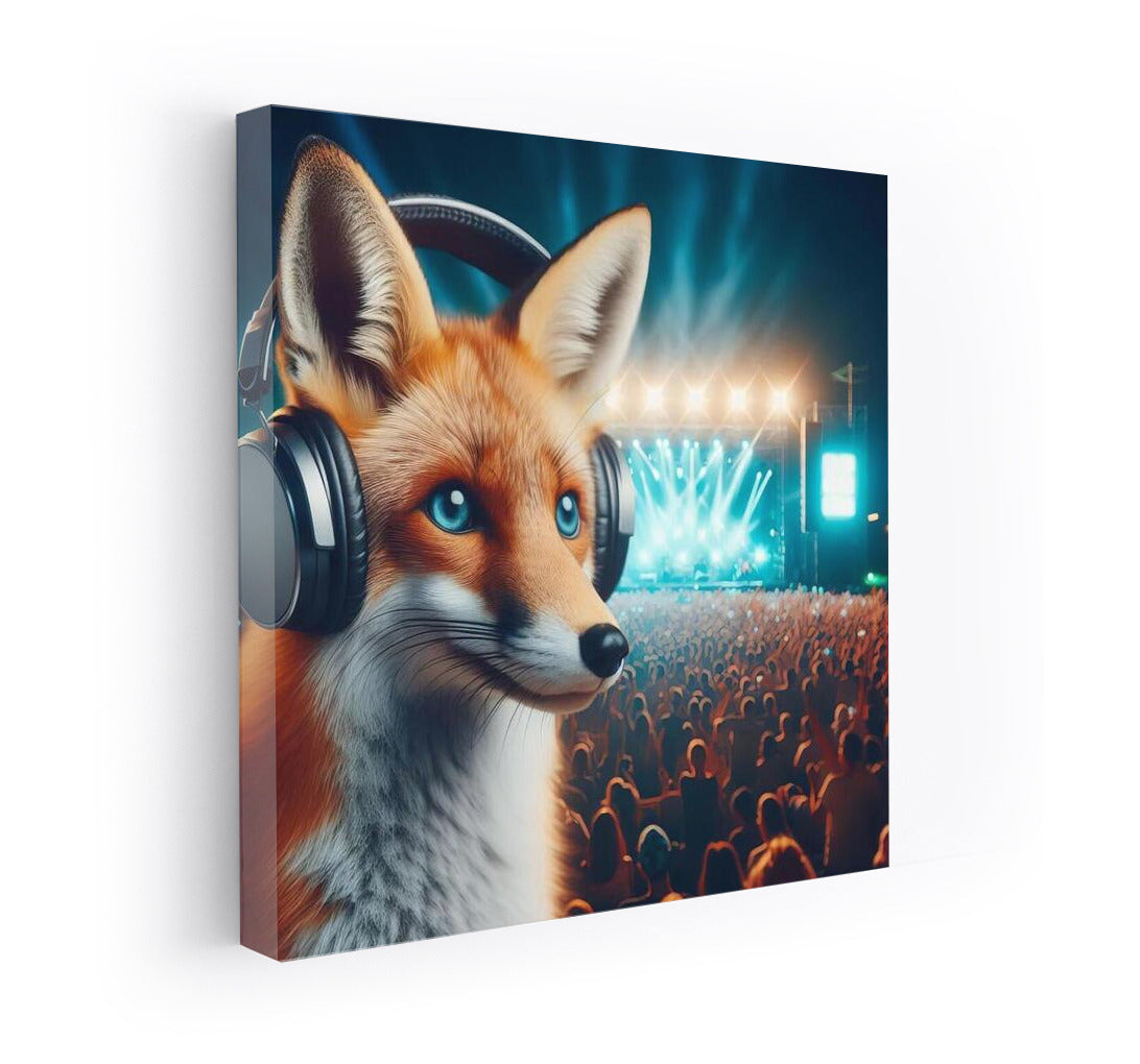 Fox at the Music Festival: Night Energy and Sounds
