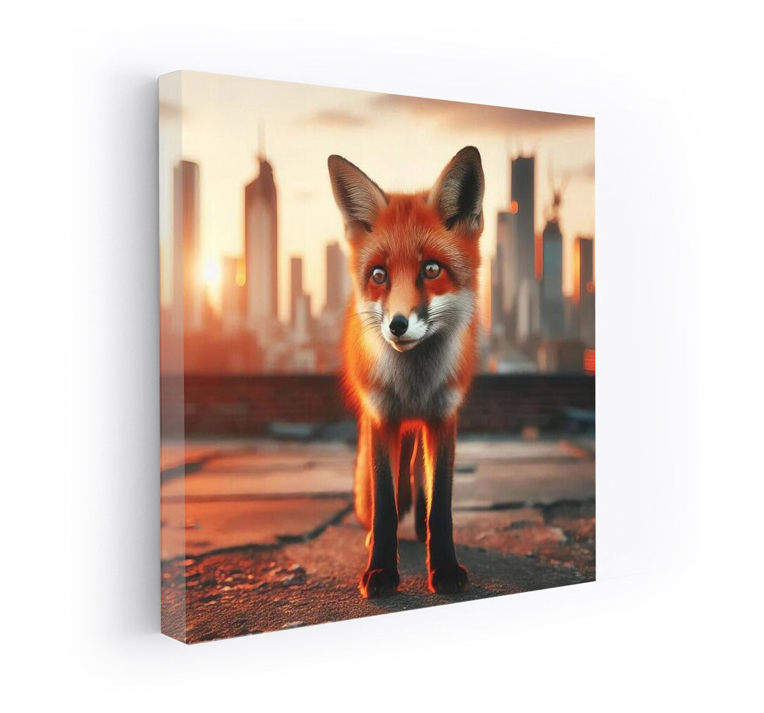 Fox on the City Rooftops: Vibrant Chic and Adventure in the Urban Landscape