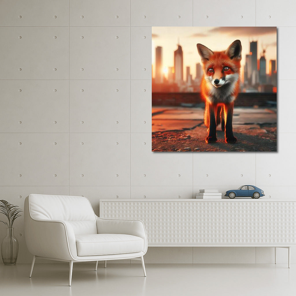 Fox on the City Rooftops: Vibrant Chic and Adventure in the Urban Landscape