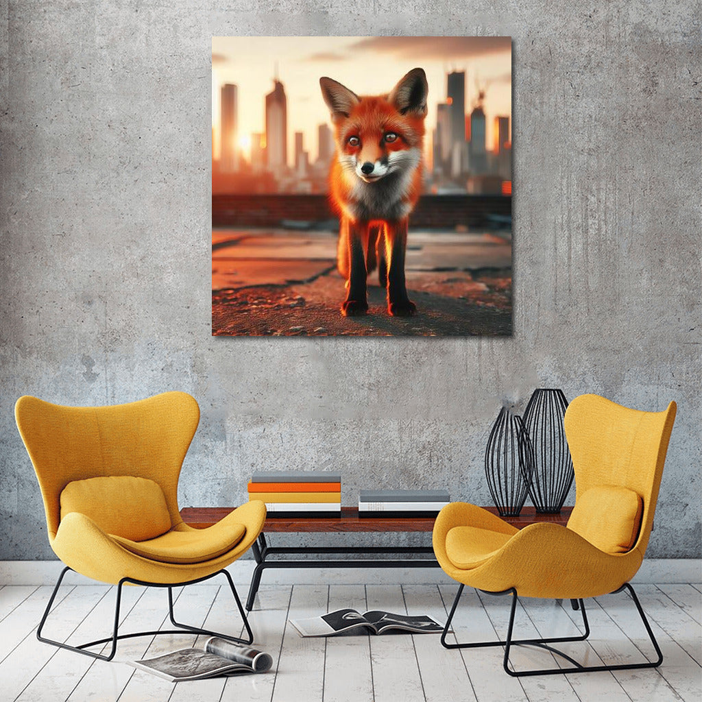 Fox on the City Rooftops: Vibrant Chic and Adventure in the Urban Landscape